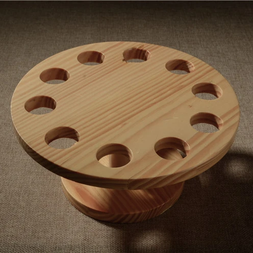 Hot Sale Wooden Sushi Cake Pastry Tray Tools Round Hand Roll Holder