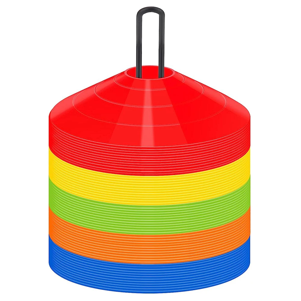 60 Pack Agility Soccer Cones with Carry Bag Holder for Training sports cones football cones for drills kid