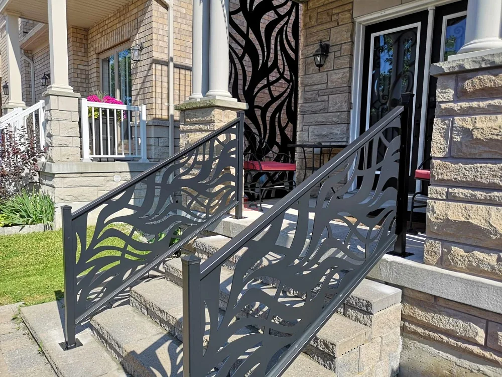 Spiral staircase wrought pipe deck stainless steel balustrade system hand railing designs modern wrought iron handrails