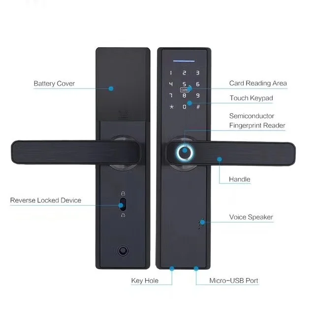 Безопасный Usb-порт замок X5 модель Умный домашний дверной замок без отпечатков пальцев Tuya App