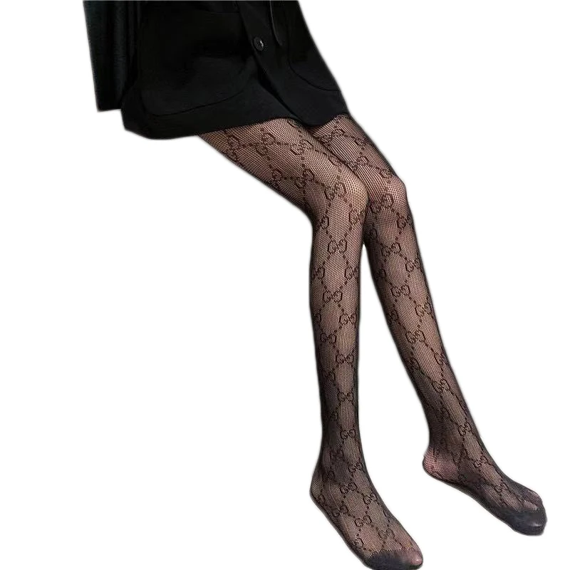 Collant Luxury Seamless Letter Gg Mesh Stockings Womens Sexy Foot Stockings Anti-Hook Fishnet Tights Pantyhose