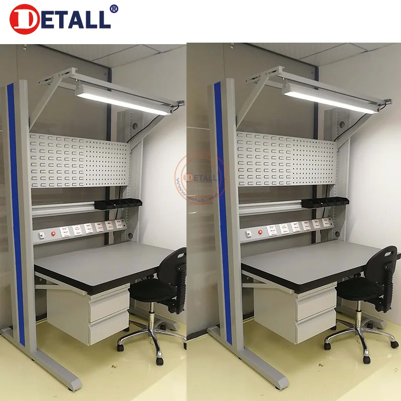 testing workbench electronic repairing inspection esd adjustable work table with shelves for mobile cell phone workshop