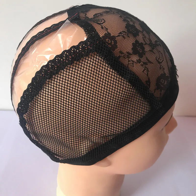 Base Black elastic mesh Wig net Adjustable breathable jew lace wig nets for making wigs