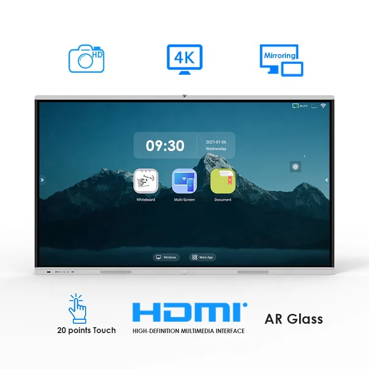 HDFocus OPS Interactive TV Touch Screen Whiteboard Interactive Flat Panel Smart Interactive Digital White Board Electronic