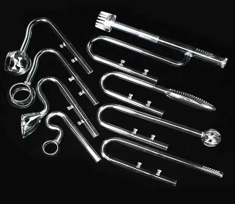 Aquarium Water Skimmer Inflow And Outflow Lily Pipe Kit 2 Pack Clear Glass Fountain Inflow Pipes Aquarium Fil