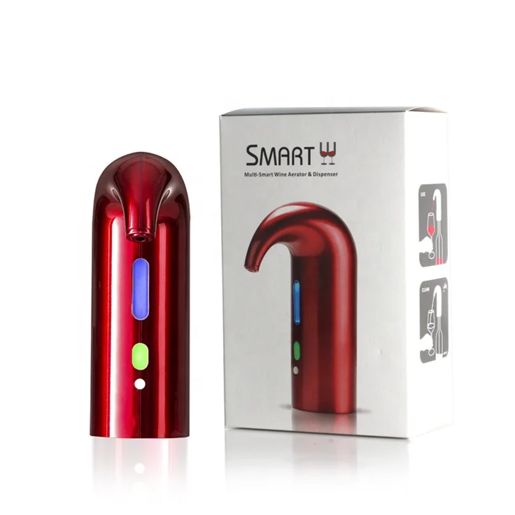 Innovative Product Bar Accessories One-Touch Smart Wine Aerator Vacuum Bottle Stopper