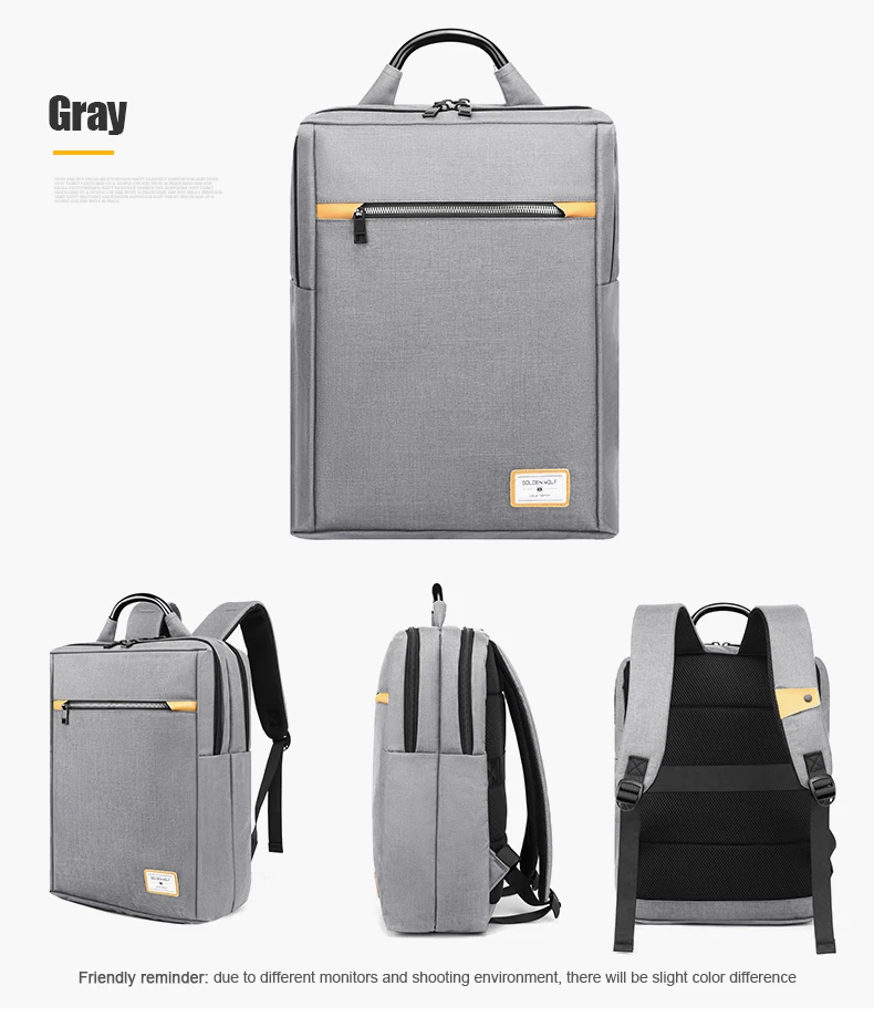 
Golden Wolf Mochilas 2020 Trending OEM ODM Factory Wholesale Waterproof Oxford Cheap Laptop Smart Bag Backpack For Men 