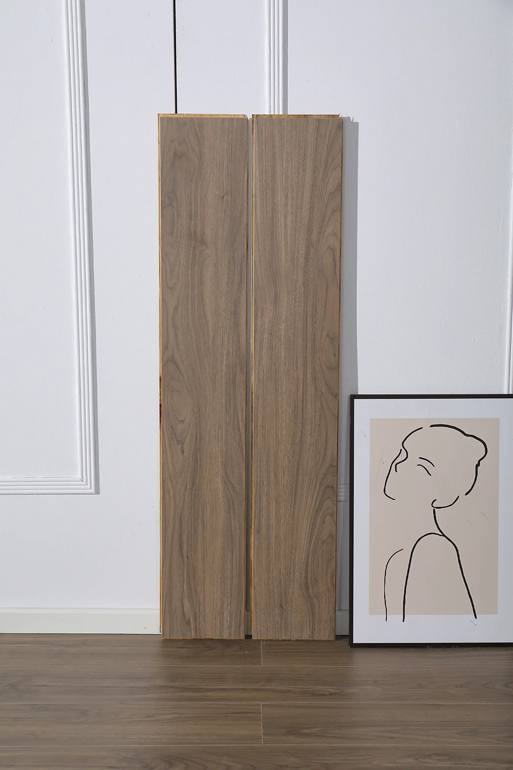 New technology three-layers Varying Length Oak Plank Smooth Oak Hardwood Flooring HPL Engineered Flooring