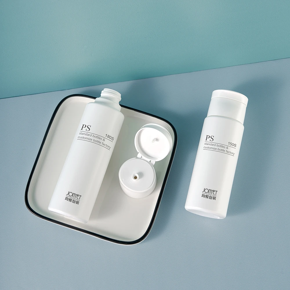 lotion bottle with fliptop cap 120ml 150ml 180ml cosmetic pe packaging plastic squeeze bottle shampoos bottle in stock