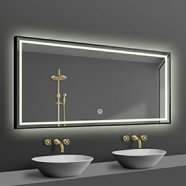 Factory Best Selling Wall 15w aluminum pc led modern bathroom mirror light Led Shower Mirror For Bath Home Decoration