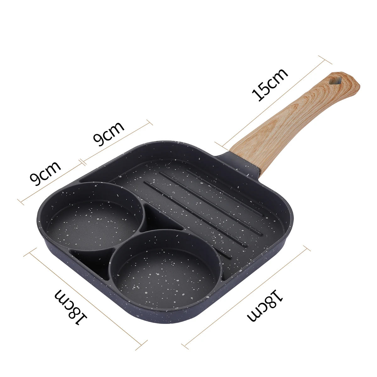 non-stick less smoke Aluminual egg & steak frying Pan for ceramic hob and gas stove