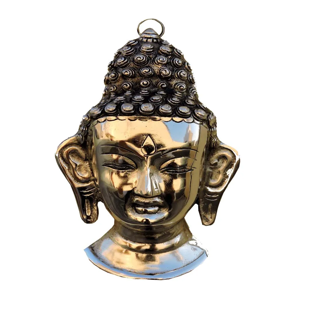 Resin meditation Buddha head religious decoration home statue