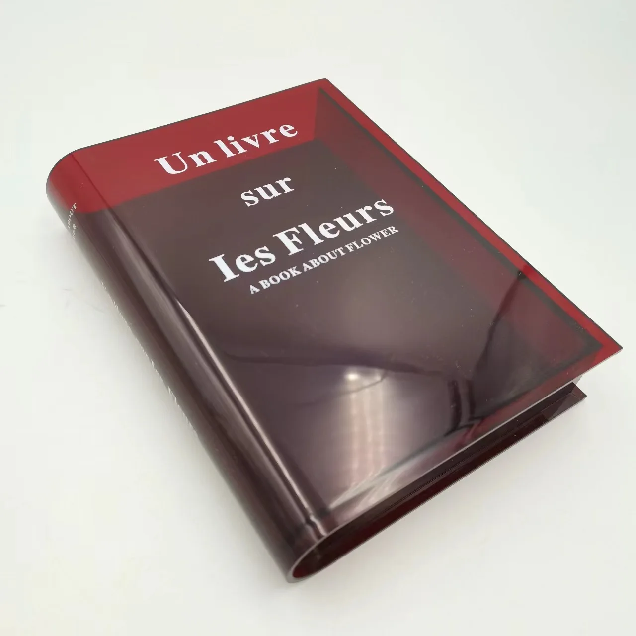 Clear Rectangular Acrylic Book Vase For Flower Artistic And Cultural Flavor Decorative Flower Holder Unique Aesthetic Room Decor