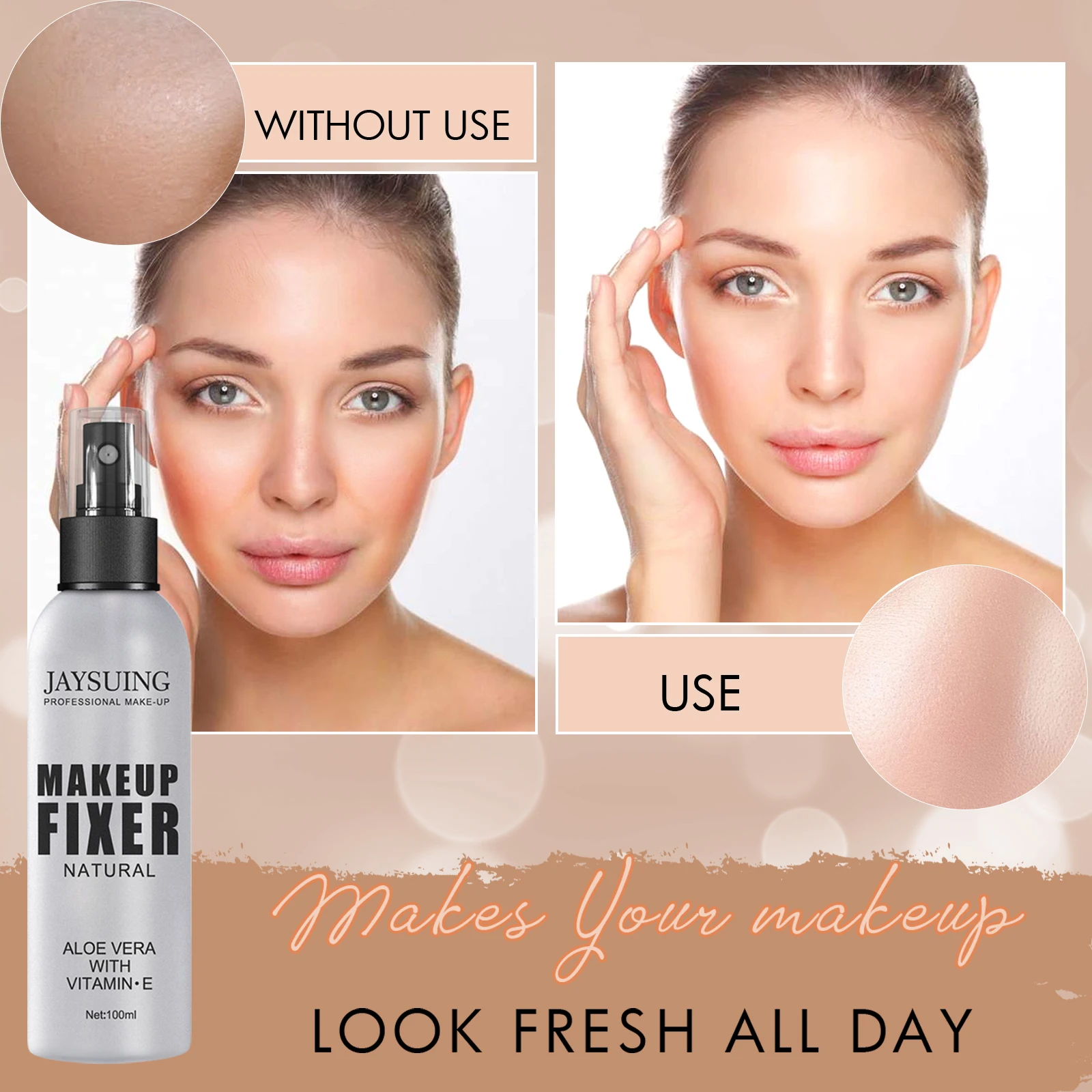 Jaysuing High Quality Private Label Make Up Oil-Control Fixer Spray Long Lasting Makeup Setting