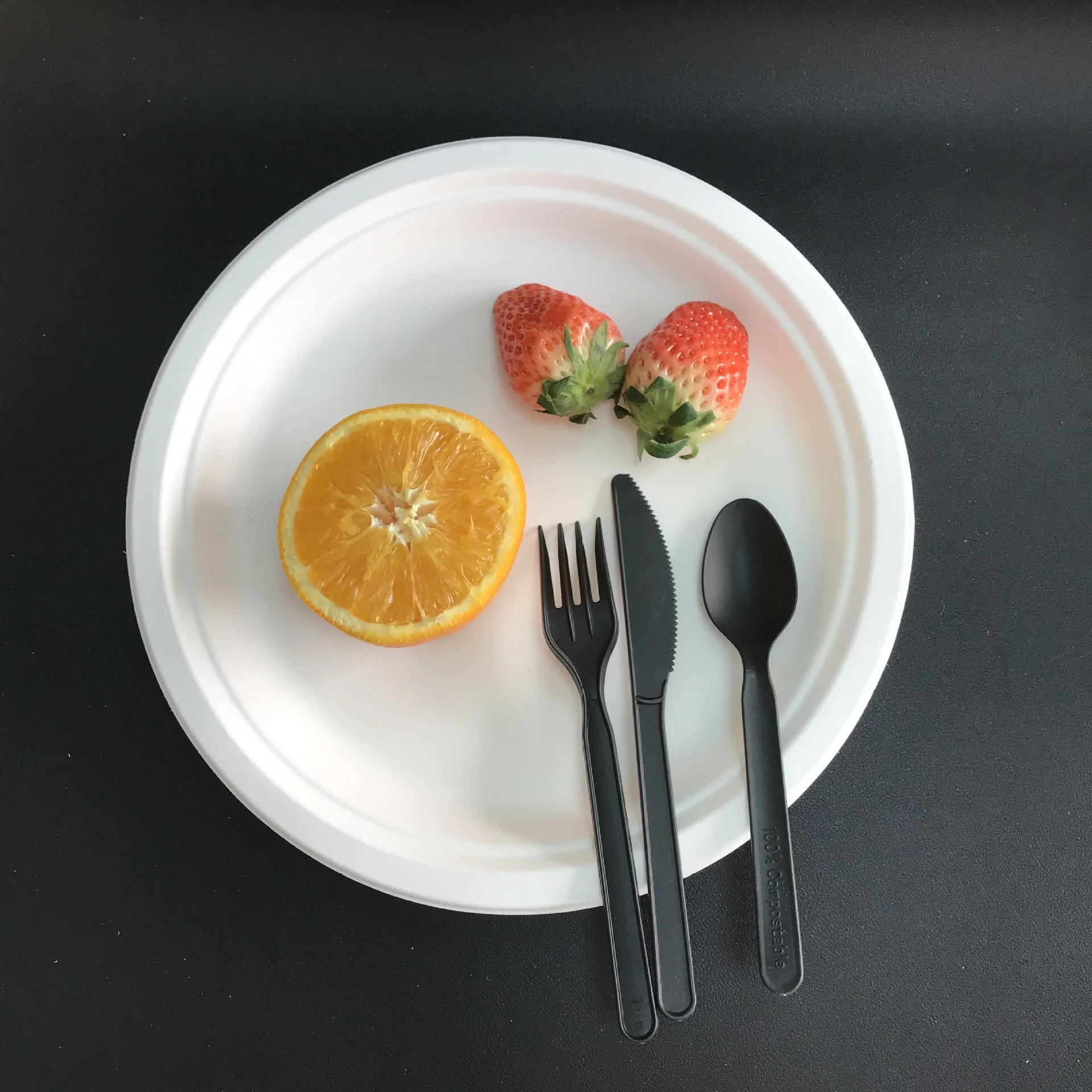 Widely Used Superior Quality Biodegradable Food Flat Plate Disposable Plates Sugarcane Bagasse Food Plates 6 inch