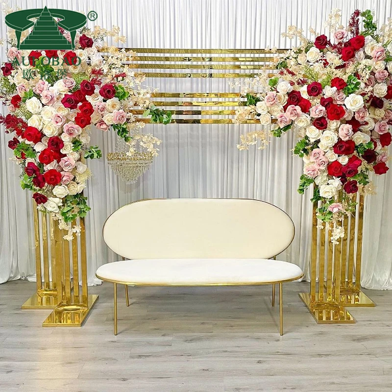 Свадебные декорации из нержавеющей стали золотого цвета