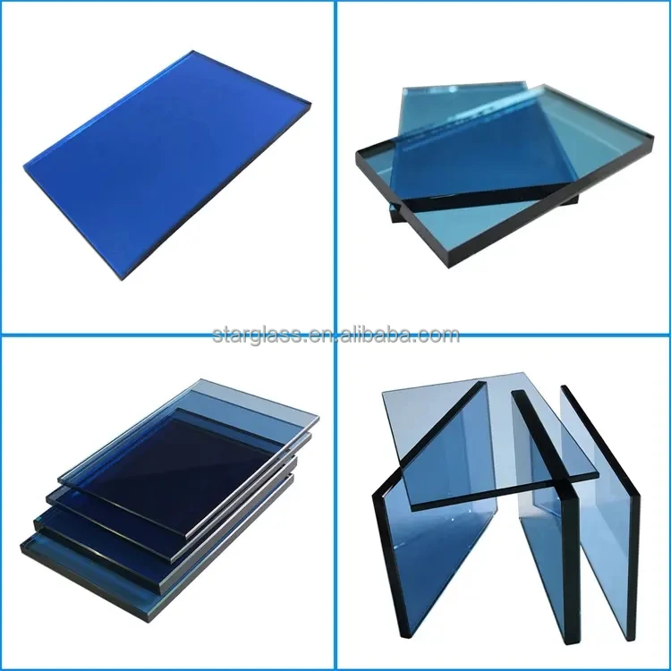 Ford Blue Dark Blue Tinted 3mm Thick Flat Reflective Glass for Bathroom Exterior Curtain Wall and Interior Decoration