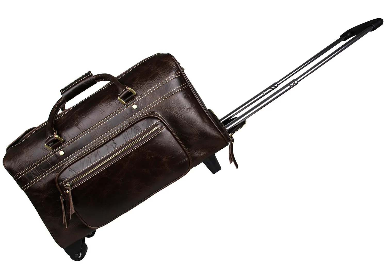 Luggage Leather Duffel Bag the First Layer of Leather Trolley case Trolley Bag