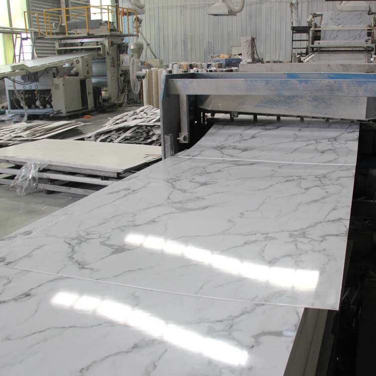 Высокий глянцевый ПВХ мраморный лист для внутренней отделки стен хорошее качество УФ Мраморная Панель