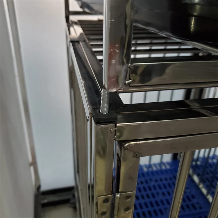 Double layer steel three doors high quality commercial dog cage foldable luxury heavy duty pet dog kennels cage