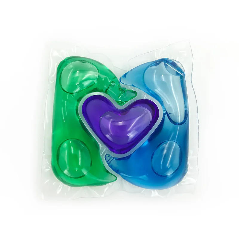 OEM Wholesale Eco-Friendly 3-in-1 Decontamination Laundry Capsules Long Fragrance Disposable Detergent Pods Apparel Gel Shape
