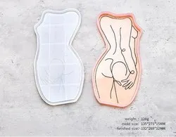 C-0571 эпоксидной смолы DIY абразивы силиконового герметика человеческого тела с абстрактными линиями Nordic простой литературы и искусства гипс цемент силикагель пресс-форм