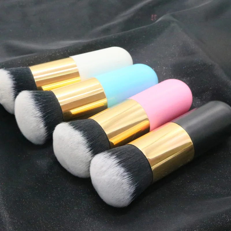 single Mushroom head foundation brush Flat head makeup brush Come in many colors