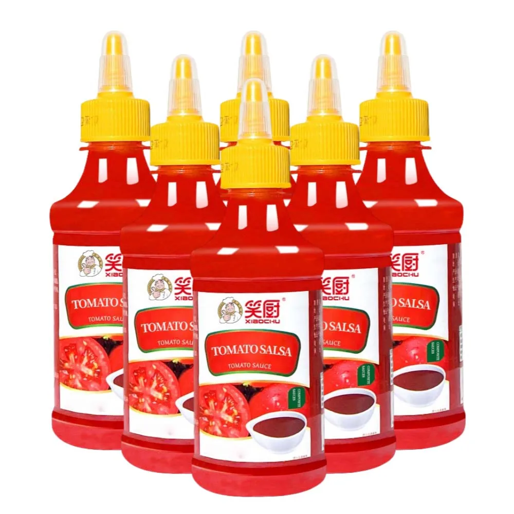Wholesale Tomato Paste Bulk Ketchup Natural Sauce Factory Price Delicious 30g 268g 1kg 3kg Food BBQ Condiment Sauce Cooking OEM