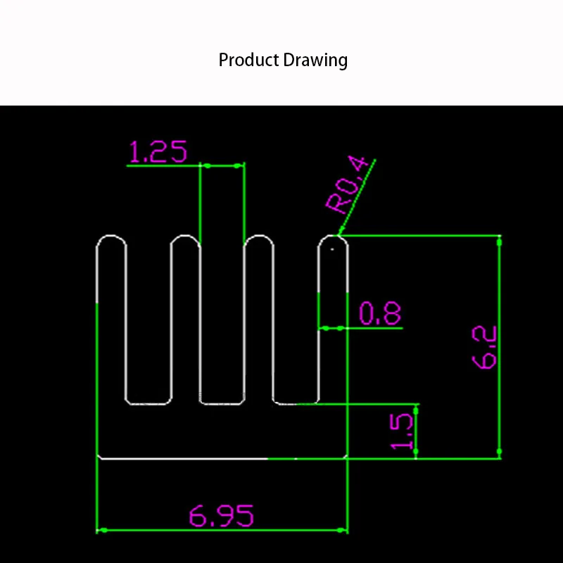 High quality 7*7*6MM Heat sinks Aluminum profile radiator electronic DIY motherboard Rraspberry pi 4 heat sink