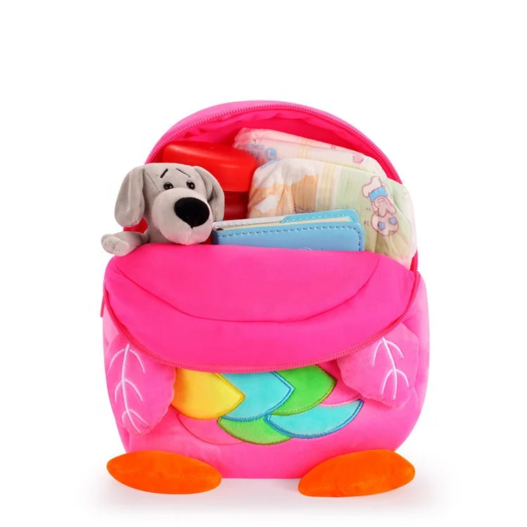 Mochilas de dibujos animados preciosas felpa Mini bolsa de la escuela para los ninos