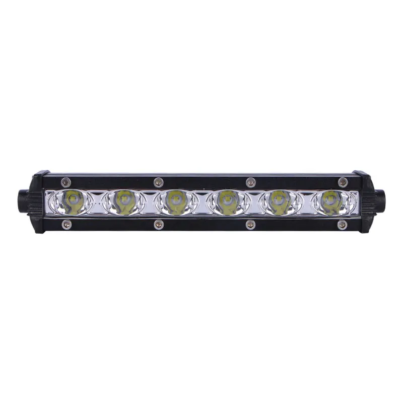 IP68 Waterproof 1 Row LED Light Bar 7 Inch 18W 6000K Work Light Bar Modified Off-Road Vehicle Car Truck SUV Car Top Light