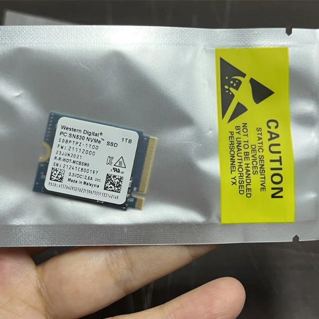 Для WD SN740 2 ТБ 1 512 ГБ M.2 SSD 2230 NVMe PCIe Gen 4x4 для Microsoft Surface ProX Laptop 3 Steam