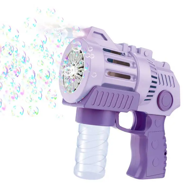 15 hole LED Light Bubble Gun Machine 90ml Automatic Space Gun Bubble Blower Water Electric Bubble Gun Toys For Kids