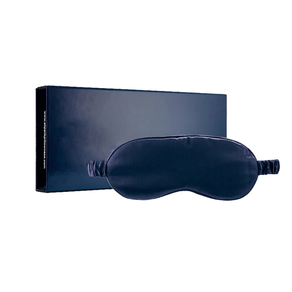 High Quality Gift Item 6A 100% Silk Sleeping Eye Mask Printed Mulberry Silk Eye Mask With Box