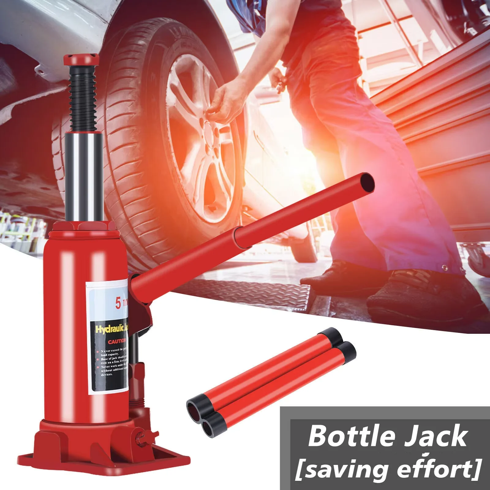 Altertool 20 Ton Hydraulic Bottle Jack Vehicle Equipment Welding Type Car Jack for auto, truck, farm