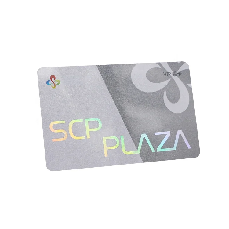 Customized Logo Credit Card Size Plastic PVC Holographic Membership Business Gift Card