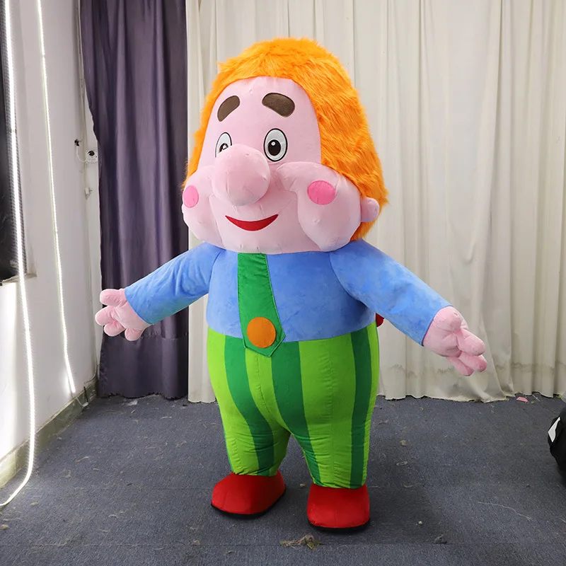 Moving plush mascots cartoon character inflatable Carlson mascot costume for adults