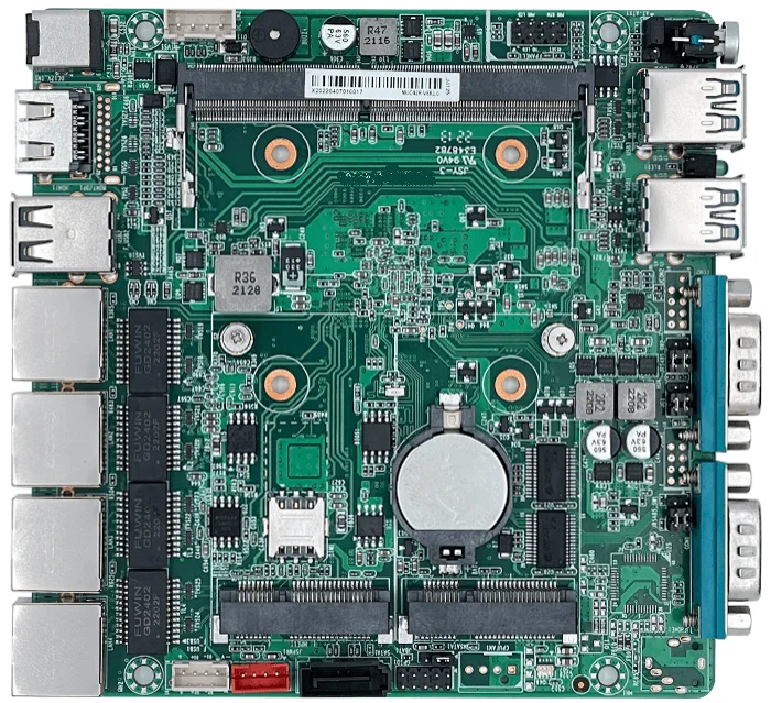 ZC-N62R NUC Nano Itx материнская плата на борту J6412 процессор 4 порта LAN Elkhart Lake J6412 ЦПУ материнская плата