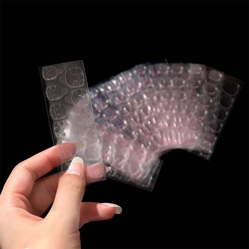Transparent Jelly Double Sided Label Sticker Waterproof DIY Glue Tape 0.3mm Waterproof Double Sided Adhesive Fake Nail Sticker
