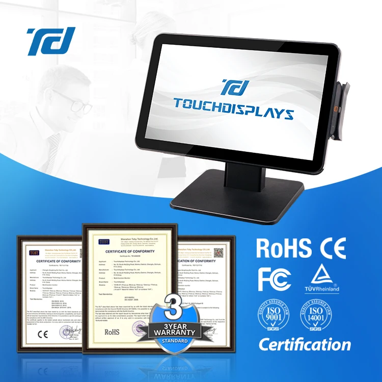 15.6 Inch Flat Screen Android Rk3288 EPOS System wifi desktop pos system machine terminal