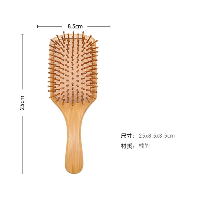Оптовая продажа 100% натуральный горячая Распродажа массажная Антистатическая бамбуковая воздушная подушка расческа для волос частная торговая марка приветствуется
