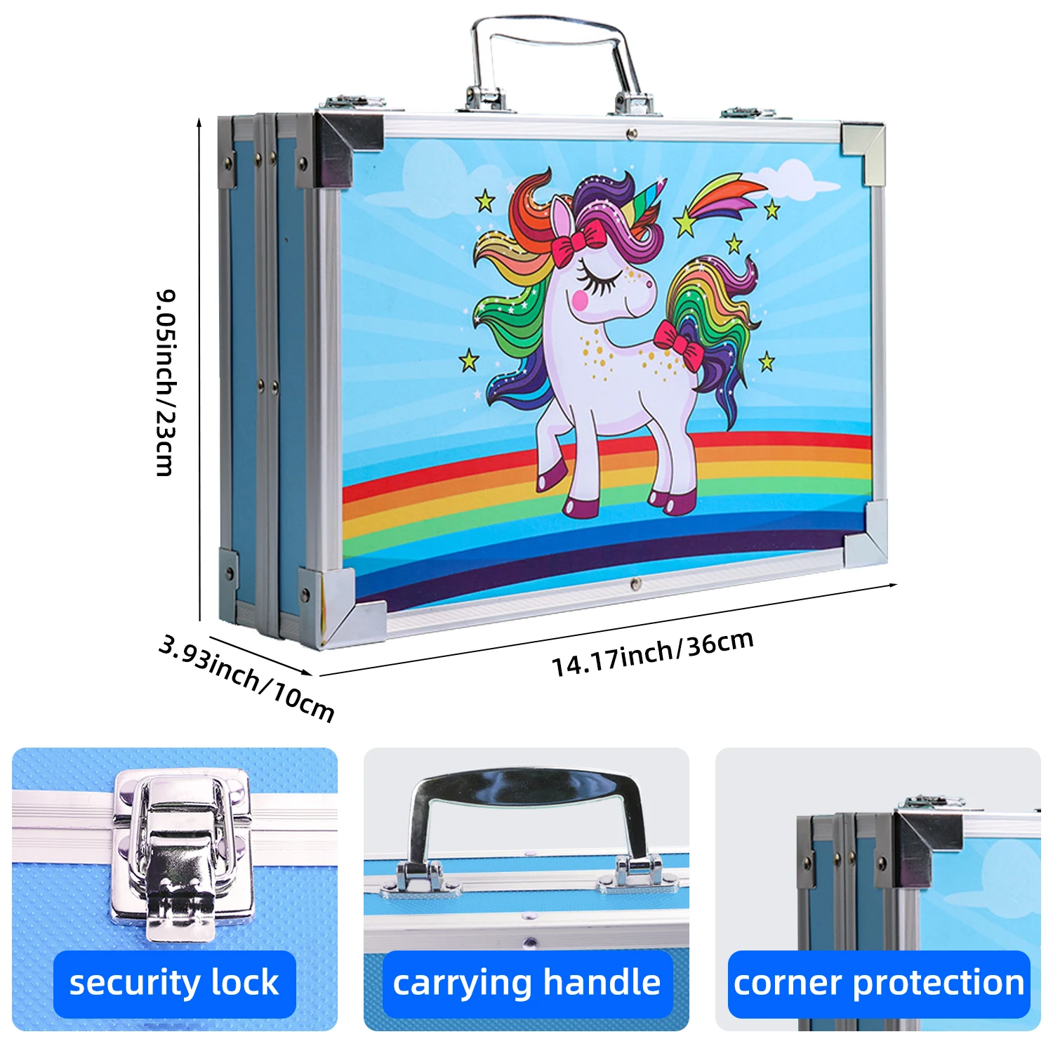 145PCS Drawing Supplies Kid Painting Art Kit Box Stationery Bilayer Artist Set colored pencils art tools Art Sets for Children