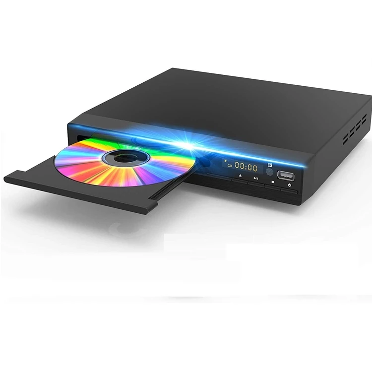 Professioanl Manufacturer Supply 225*38mm Size Black Home Dvd Vcd Player For Selling