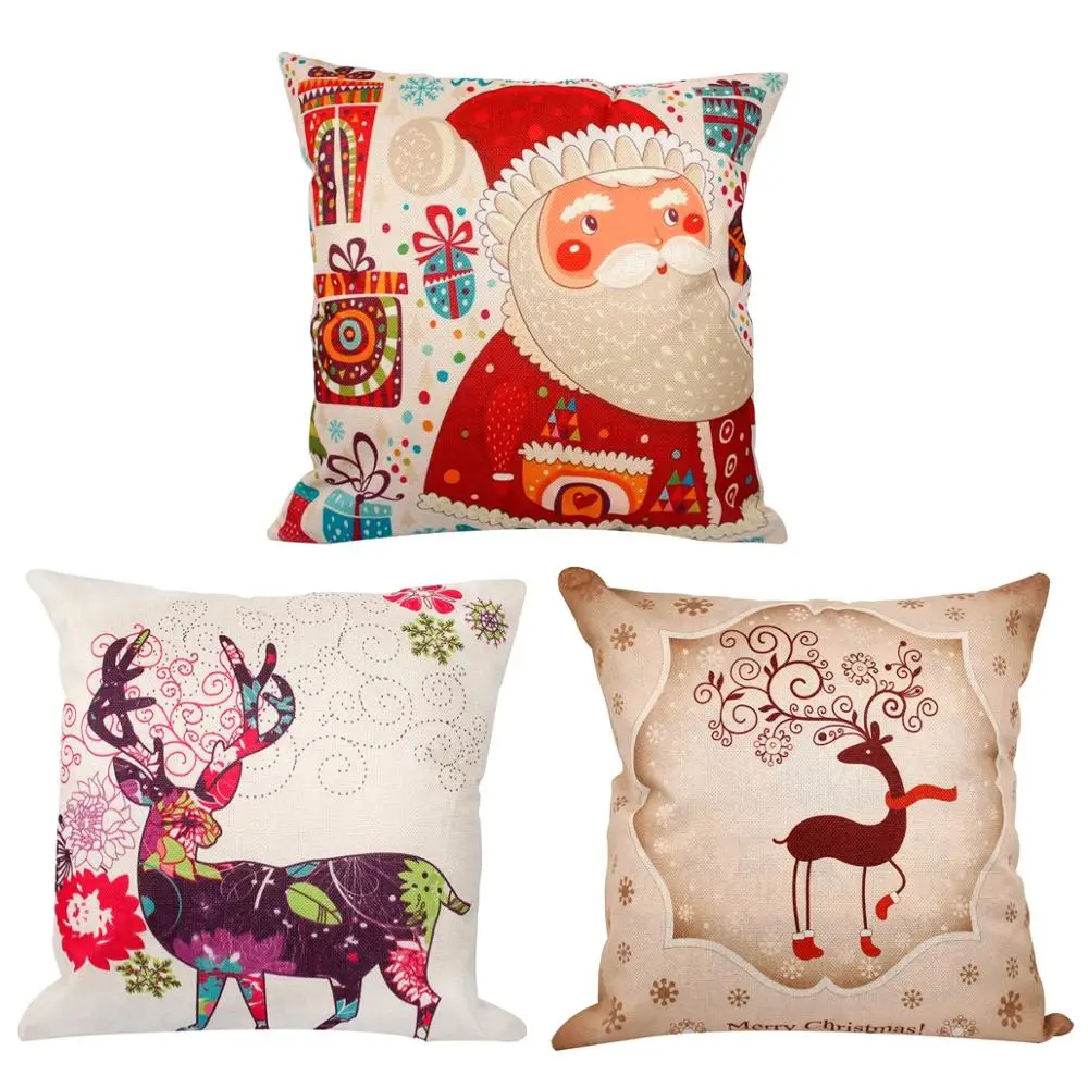 Merry Christmas Decoration For Home Santa Claus Reindeer Pillow Case Christmas 2022 Xmas Navidad Happy New Year