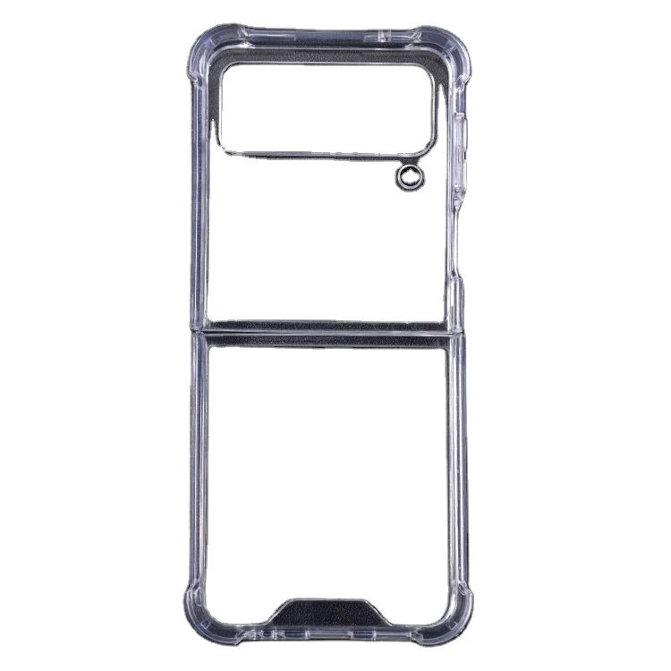 Factory price Clear Crystal Z Flip 4 TPU PC Shockproof Back Cover for Samsung Galaxy Z Flip 4 Ultra Clear Phone Case Z Flip 4