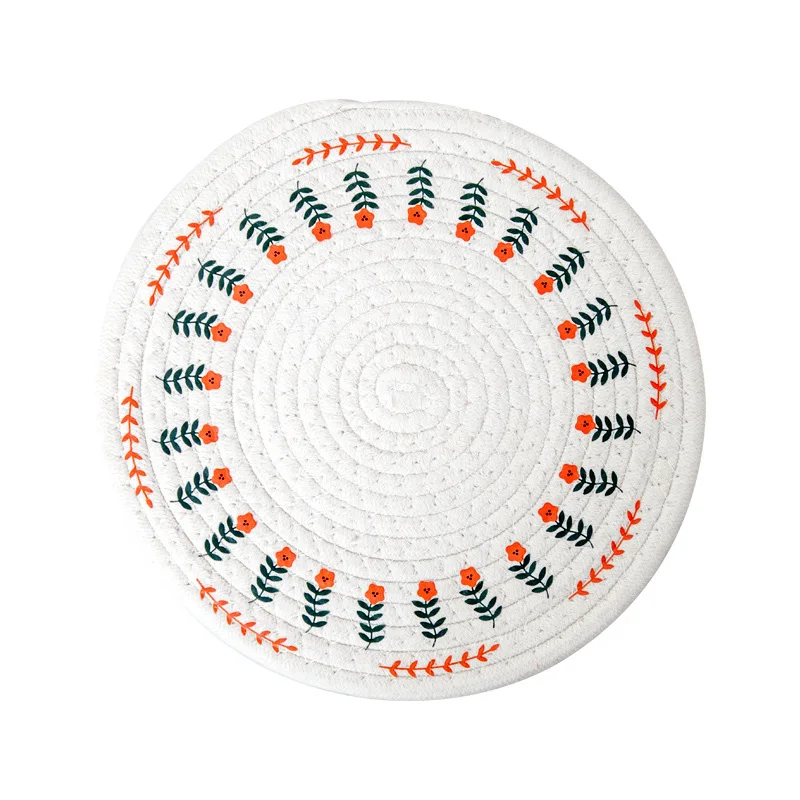 Luxurious Modern Kitchen Insulation Placemat Scandinavian Cotton Printed Woven Table Mat Plate Bowl Coaster Accessible Luxury