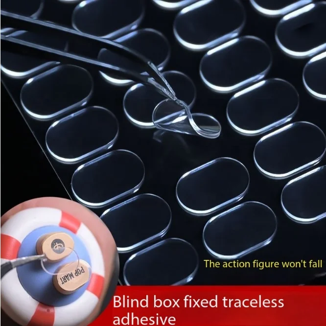 Customized Size PU Gel Sheet Die Cutting Self Adhesive Sticky Pads Double Sided Sticky Dots