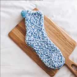 Wholesale Winter Women  Non Box Packing Cupcake Cozy Sleep Tube Sock Home Floor  Christmas Gift Fuzzy Socks