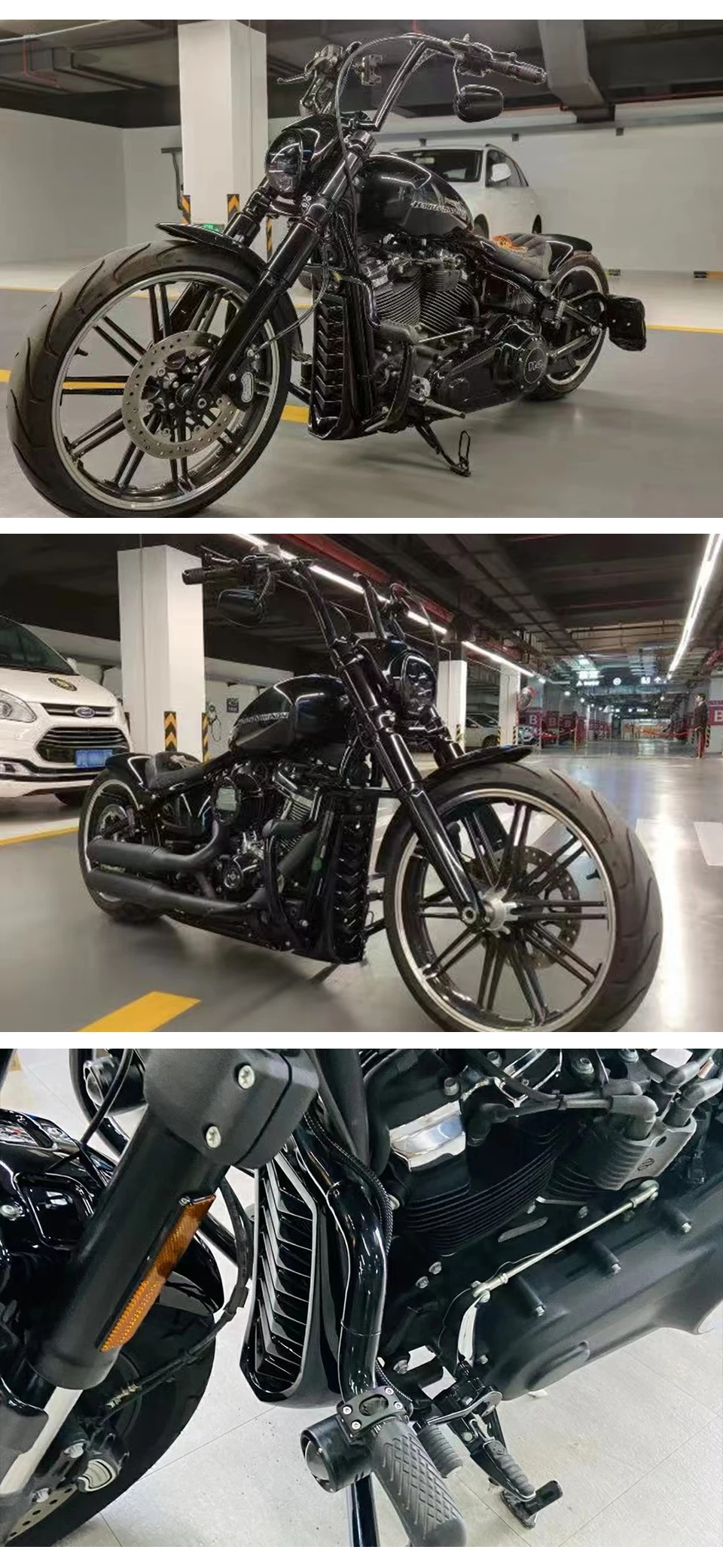 Front Bottom Spoiler Mudguard fender Air Dam  cover For FORHarley Softail frame cover For FORHarley