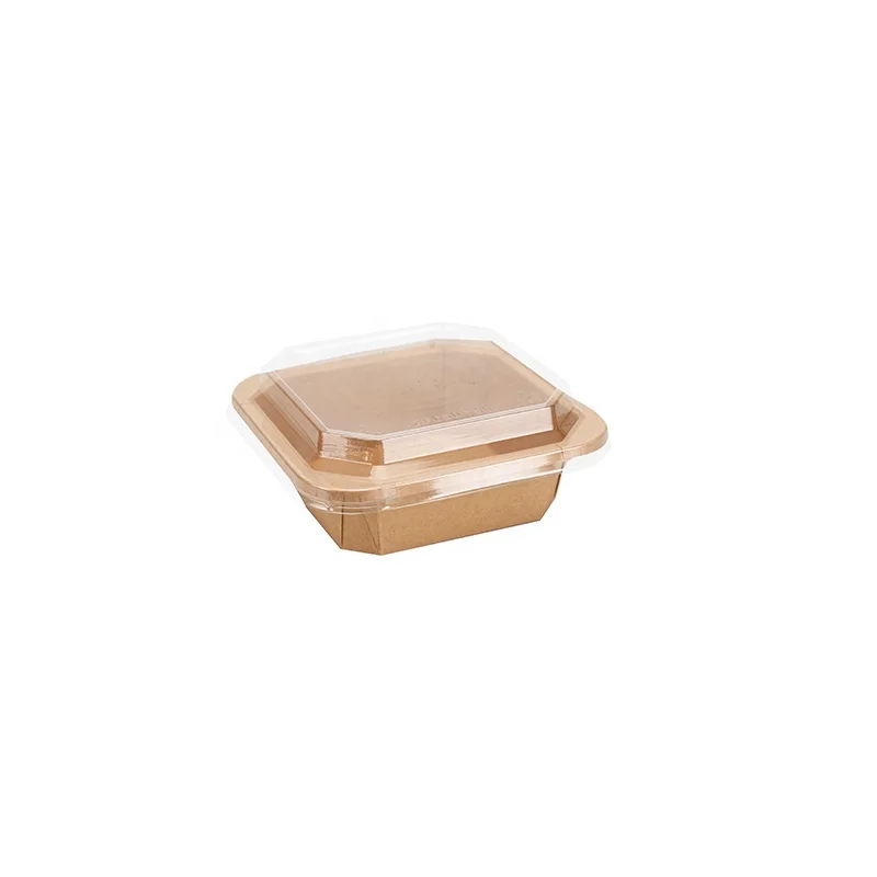 New design Paper Square Octagonal Bowl Fast food lunch box with lid